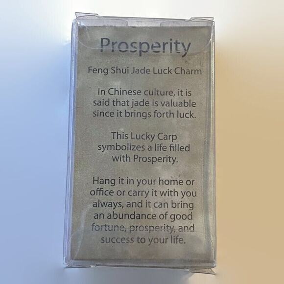 Chinese Talisman Prosperity Hand Carved Jade Good Luck Charm 2004 Asian Inspired - Picture 5 of 8